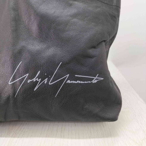 ヨウジヤマモト Yohji Yamamoto シグネチャーロゴカウレザートートバッグ S メンズ ONE SIZE